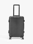 John Lewis Como Zipless 4-Wheel Cabin Suitcase, 38L, Black