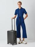 John Lewis Como Zipless 4-Wheel Cabin Suitcase, 38L, Black