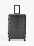 John Lewis Como Zipless 4-Wheel Medium Suitcase, 66L, Black