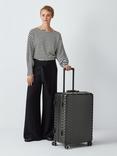 John Lewis Como Zipless 4-Wheel Medium Suitcase, 66L, Black