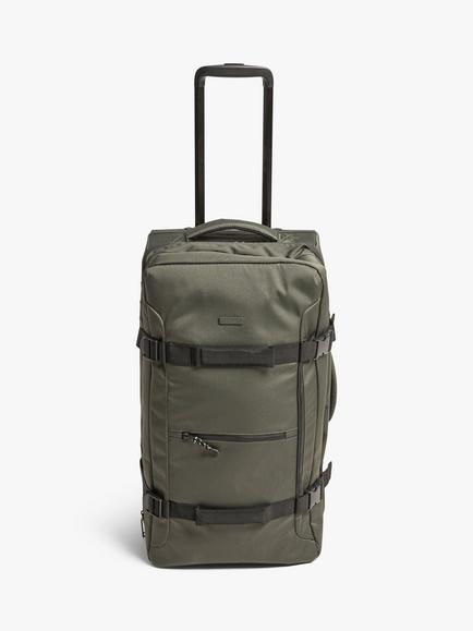 John Lewis Dakar Duffle 67cm 2-Wheel Medium Suitcase, Khaki