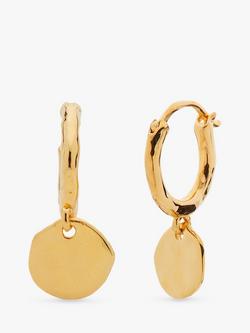 Monica Vinader Siren Muse Mini Drop Huggie Hoop Earrings, Gold