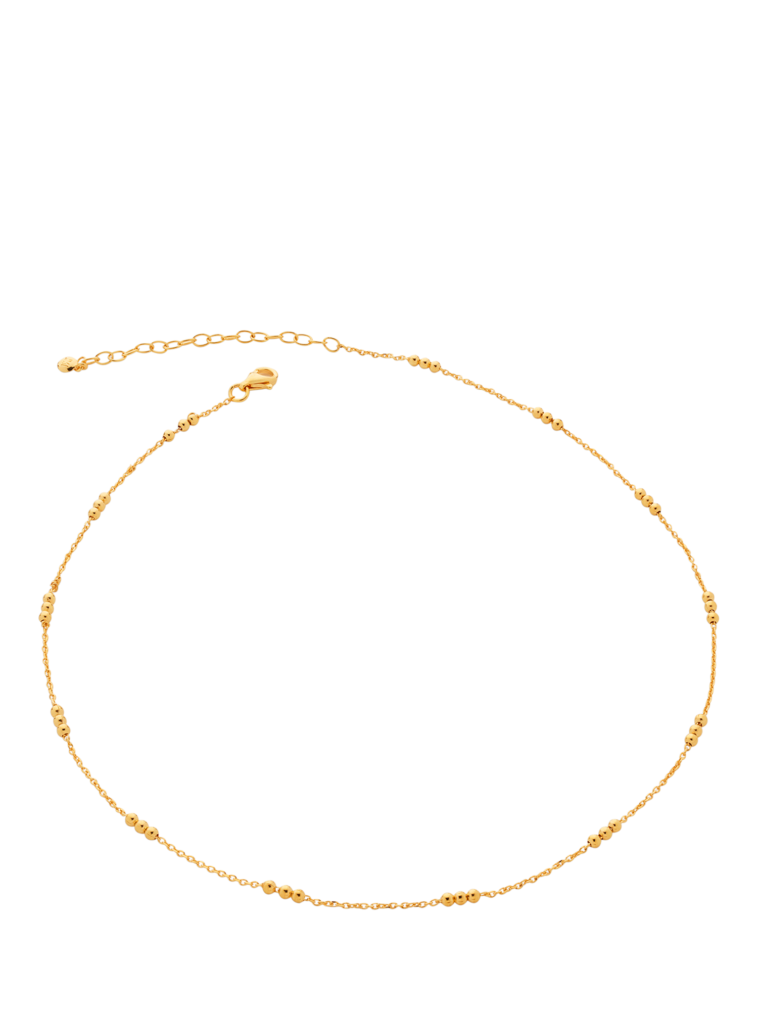 Product image 1 of 6, which shows Monica Vinader Triple Beaded Choker Necklace, Gold