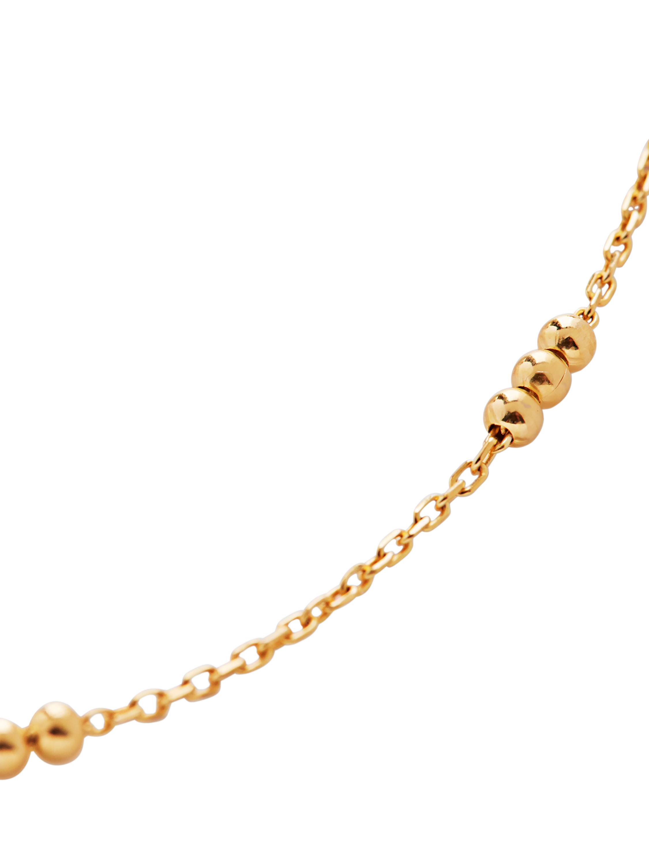 Product image 4 of 6, which shows Monica Vinader Triple Beaded Choker Necklace, Gold