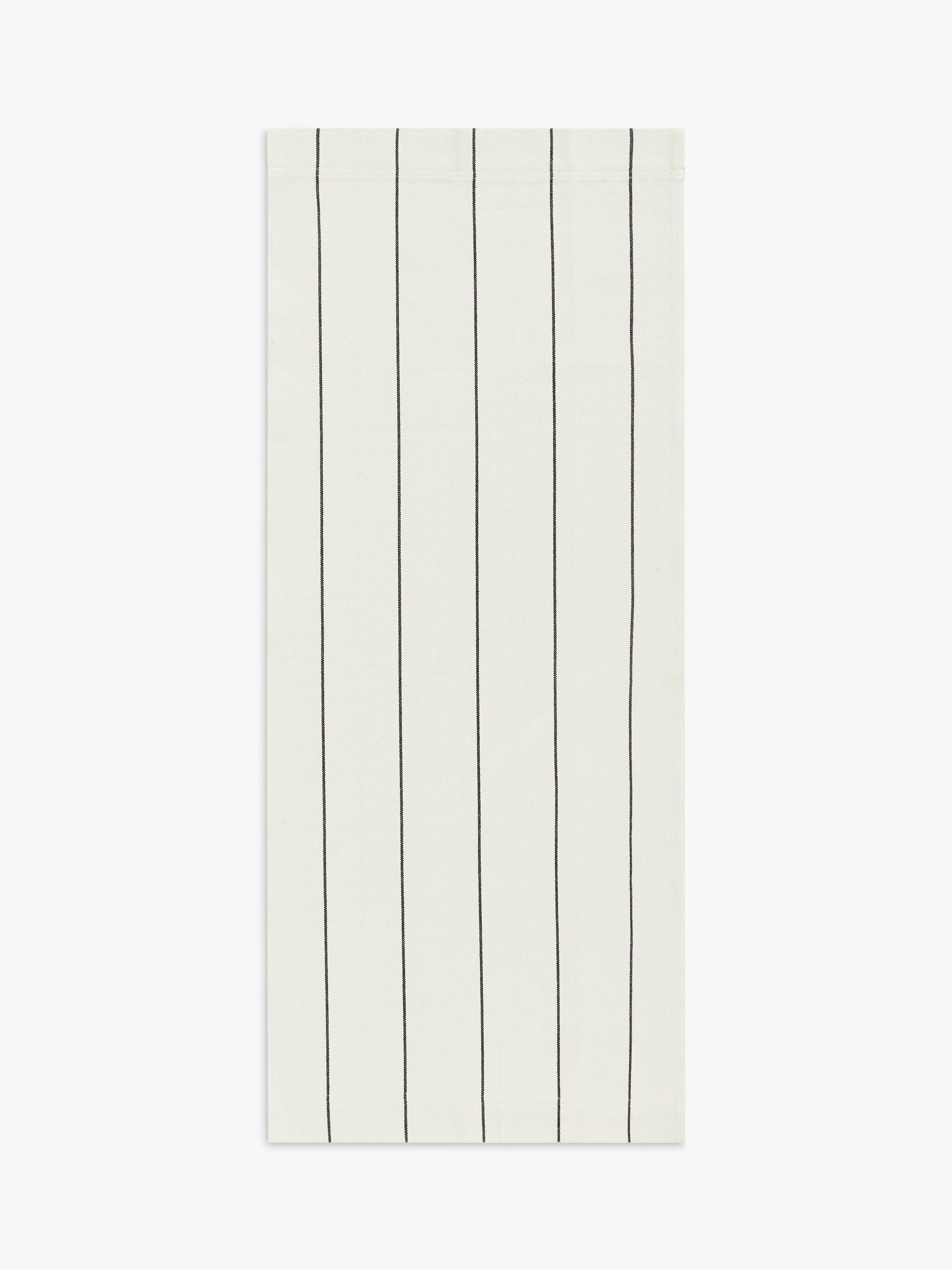 John Lewis Yarn-Dyed Cotton Wide Stripe Deckchair Fabric Sling, White/Black