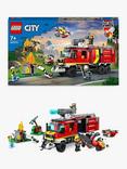 LEGO City Fire Command Unit Set with Fire Engine Toy 60374