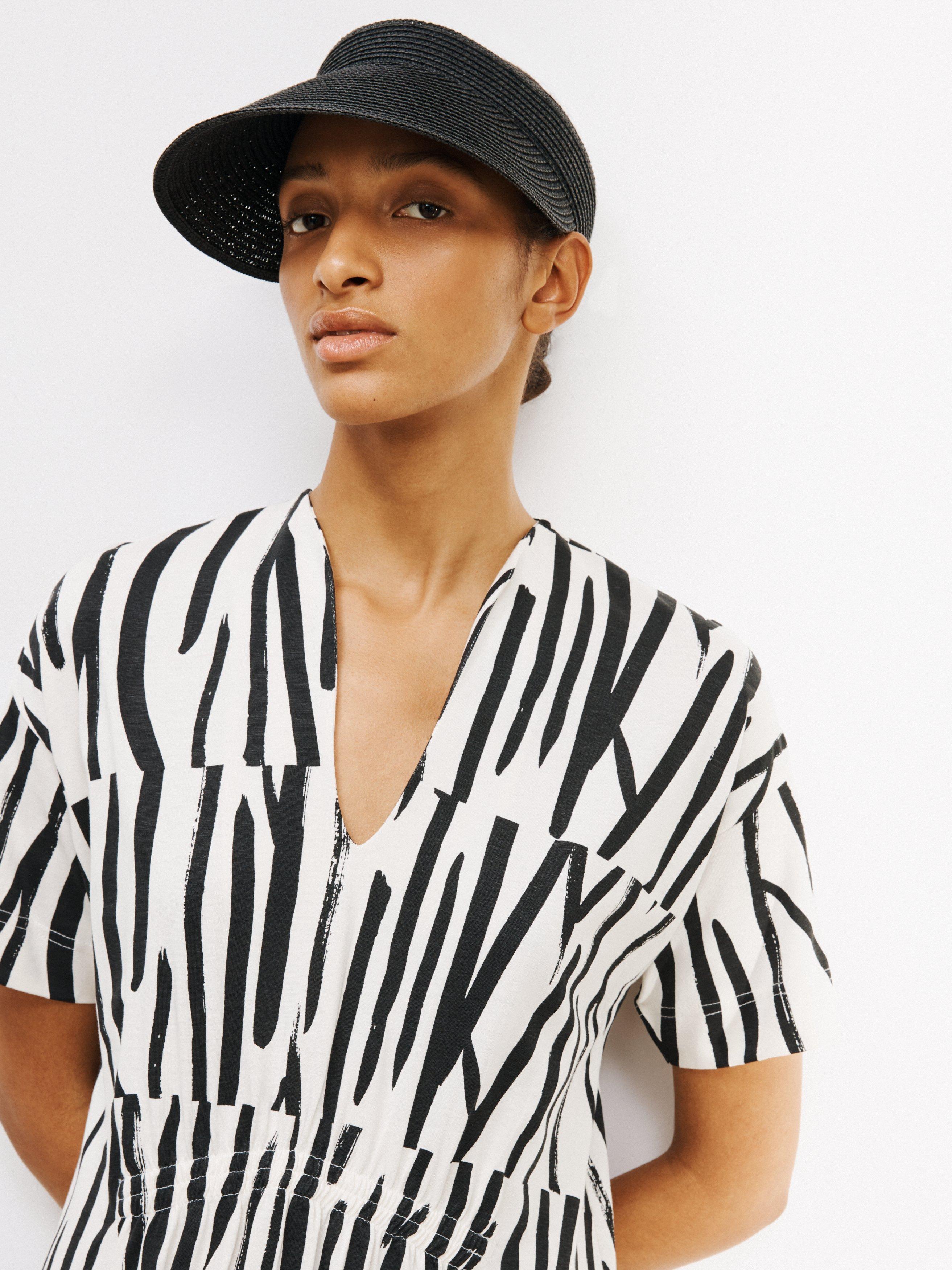 John Lewis Raffia Visor, Black