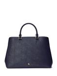 Lauren Ralph Lauren Hanna Large Leather Satchel, French Navy