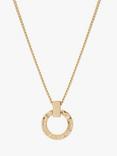 Tutti & Co Palm Collection Textured Circle Pendant Necklace