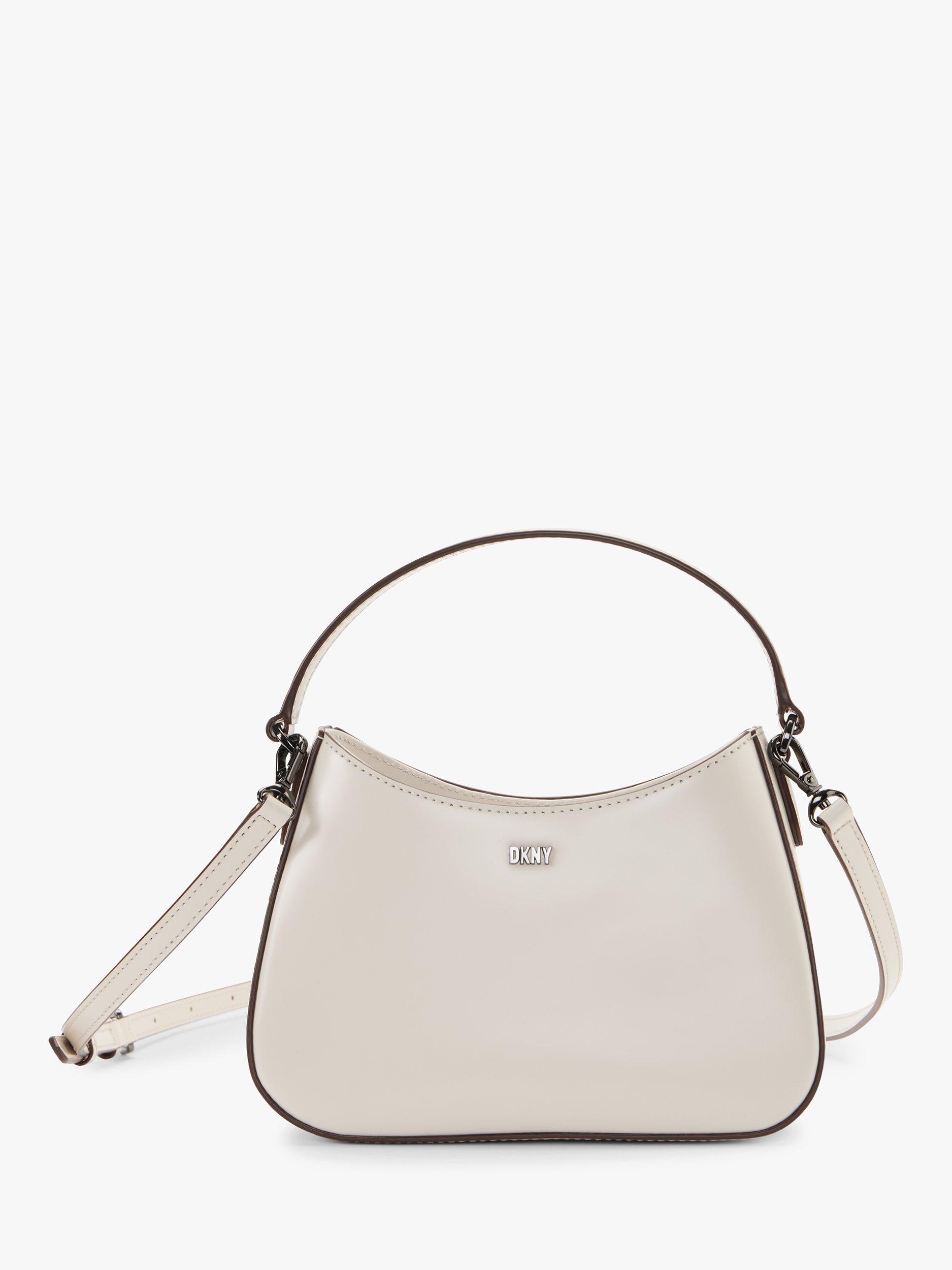 DKNY Ellie Leather Demi Cross Body Bag, Pebble