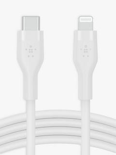 Belkin USB-C to Lightning Silicone Cable, 1m, White