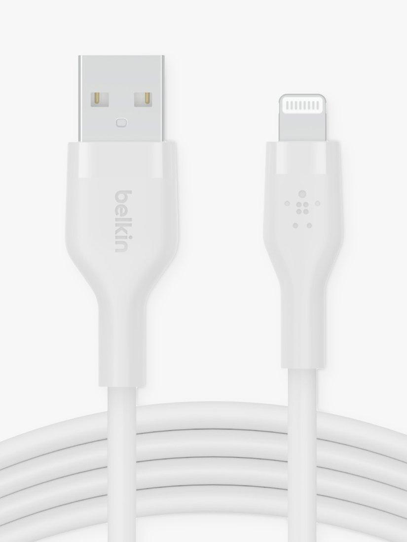 Belkin USB-A to Lightning Silicone Cable, 2m, White