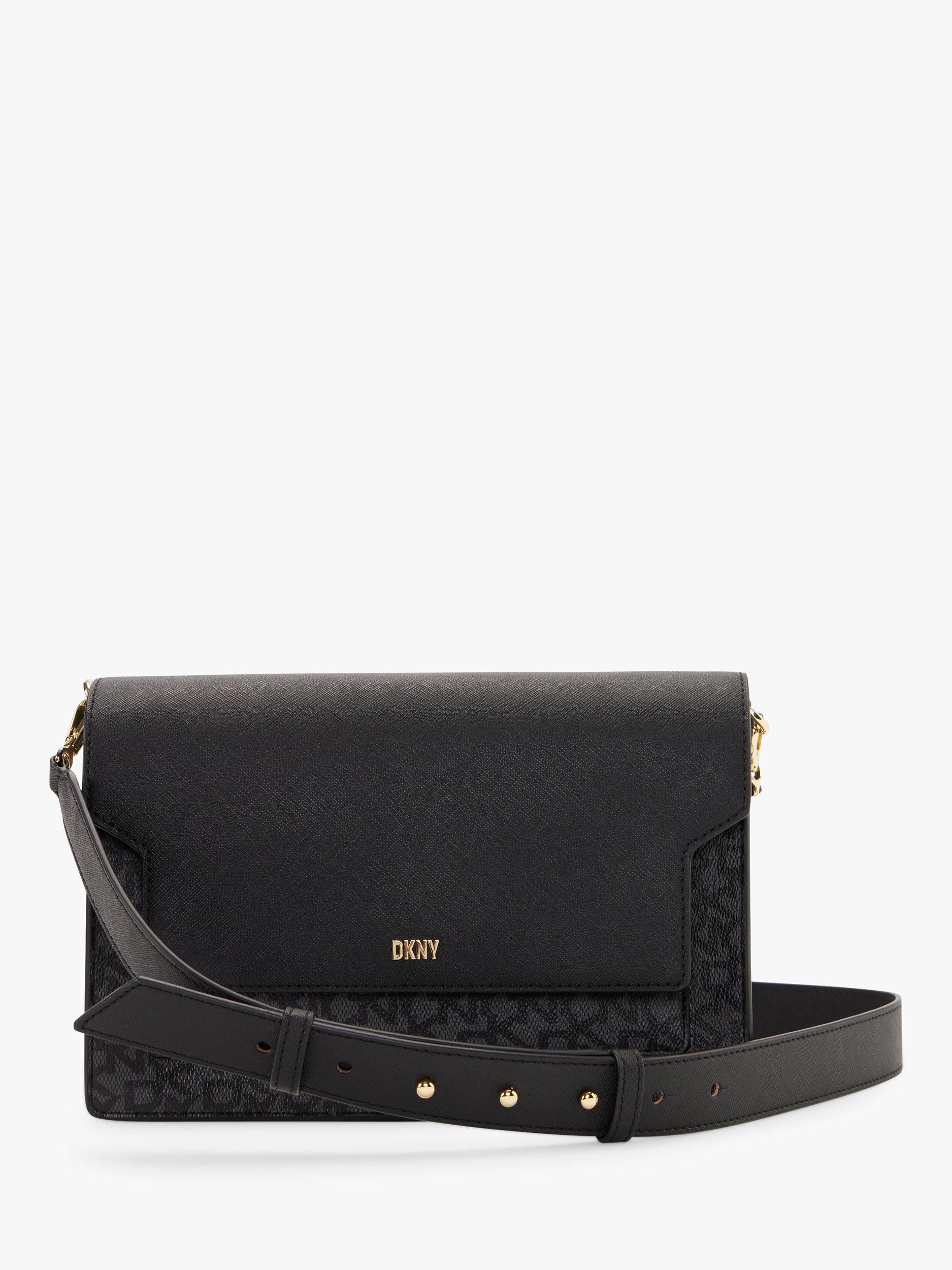 DKNY Millie Contrast Logo Shoulder Bag, Black