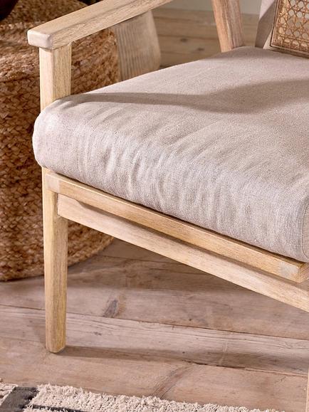 Nkuku Atri Occasional Armchair, Natural - view 2, Natural