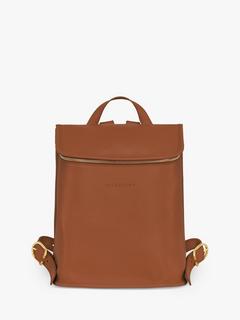 Longchamp Le Foulonné Leather Backpack, Caramel