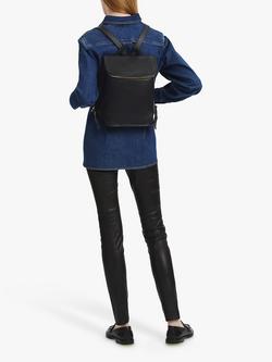 Longchamp Le Foulonné Leather Backpack - view 2, Black