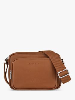 Longchamp Le Foulonné Leather Camera Bag, Caramel