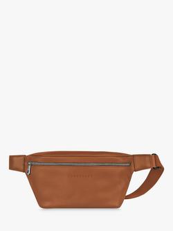 Longchamp Le Foulonné Leather Belt Bag, Caramel