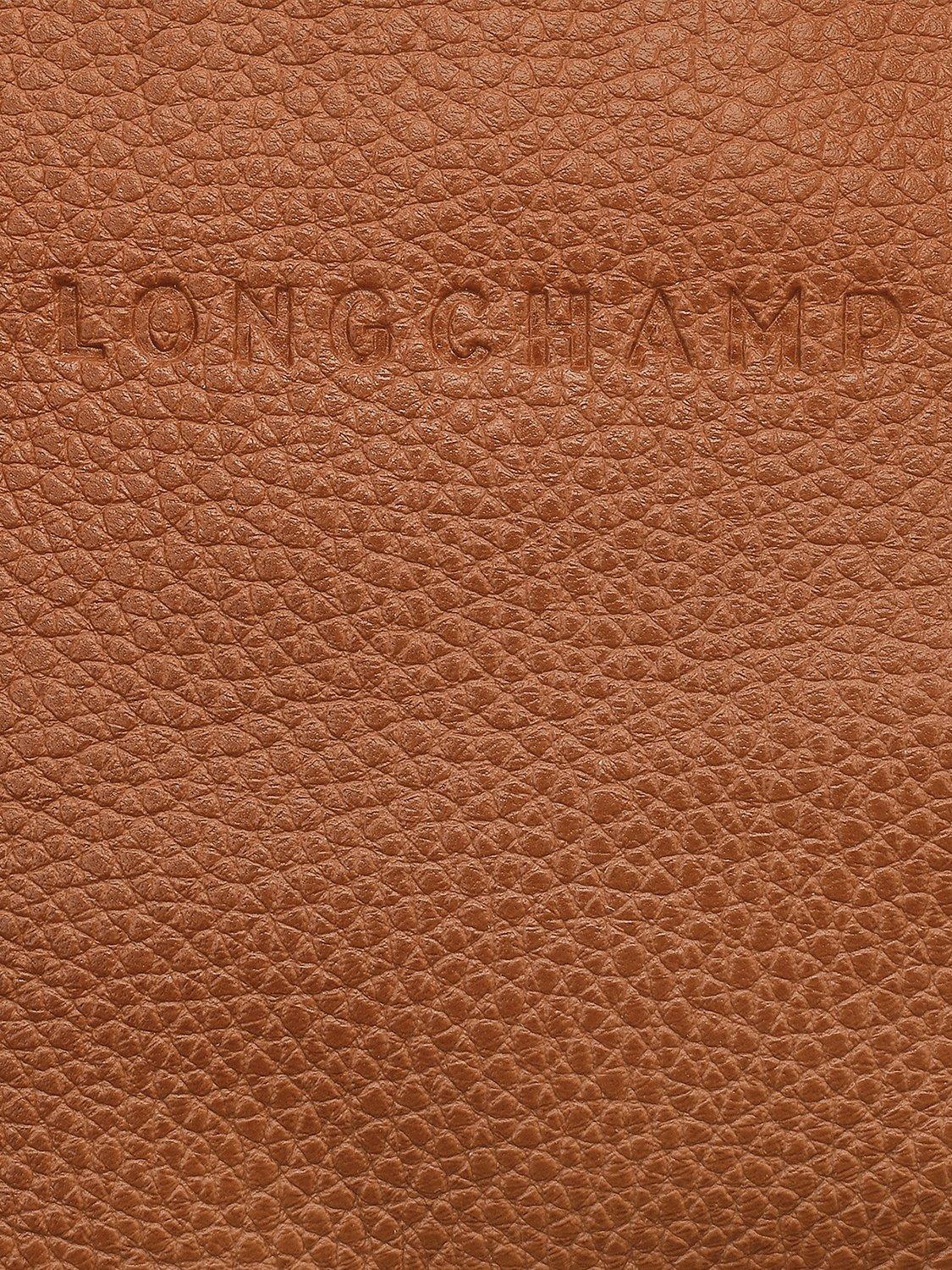 Product image 6 of 6, which shows Longchamp Le Foulonné Leather Belt Bag, Caramel