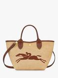 Longchamp Le Panier Pliage Canvas Top Handle Basket Bag