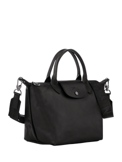 Longchamp Le Pliage Xtra Small Leather Top Handle Bag - view 2, Black