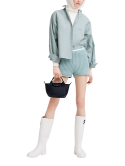 Longchamp Le Pliage Xtra XS Leather Crossbody Bag - view 2, Black