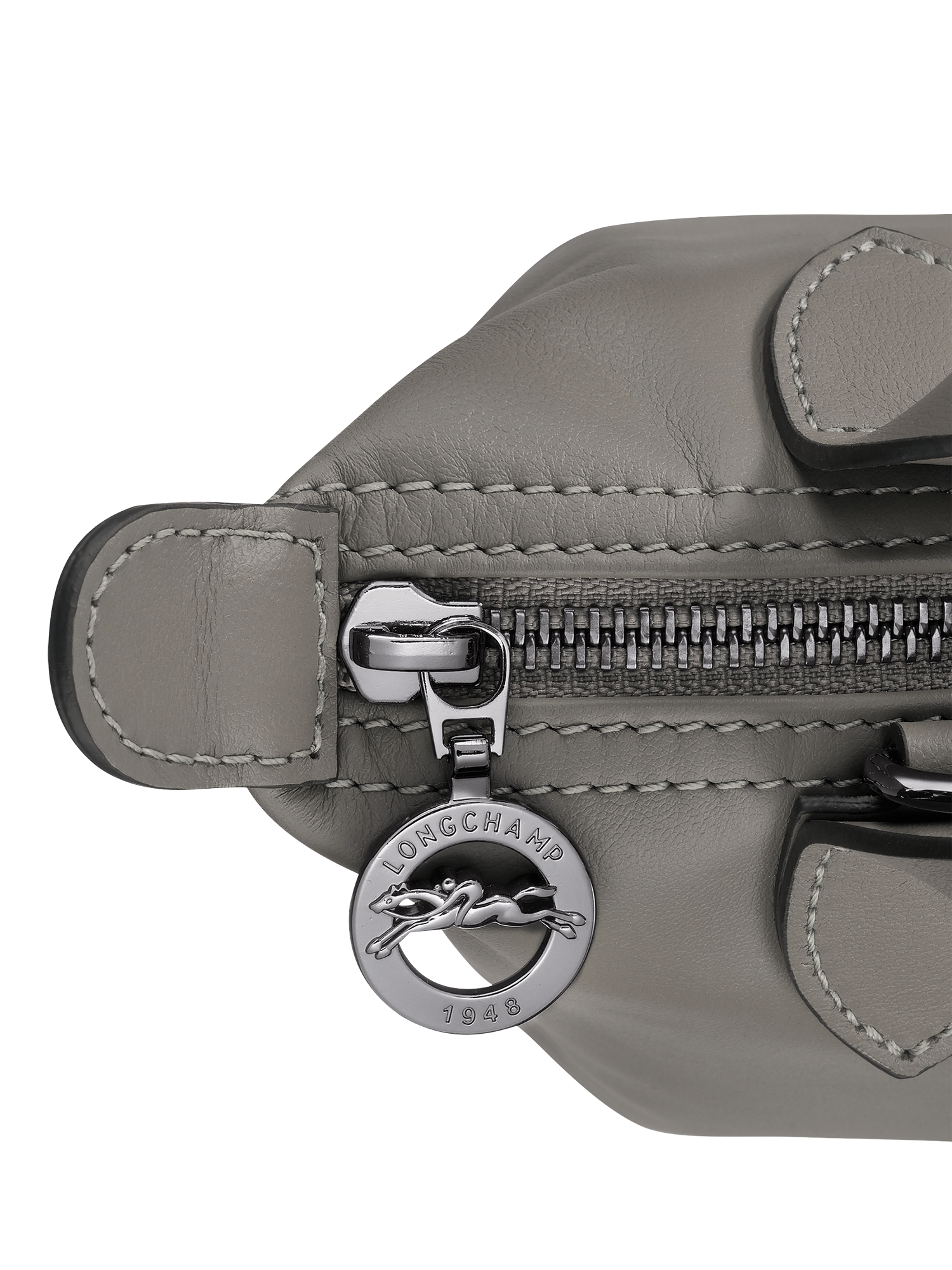 Product image 6 of 6, which shows Longchamp Le Pliage Xtra XS Leather Crossbody Bag, Orange