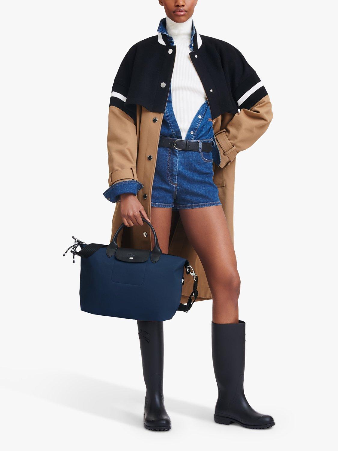 Product image 4 of 6, which shows Longchamp Le Pliage Energy Medium Top Handle Bag, Navy