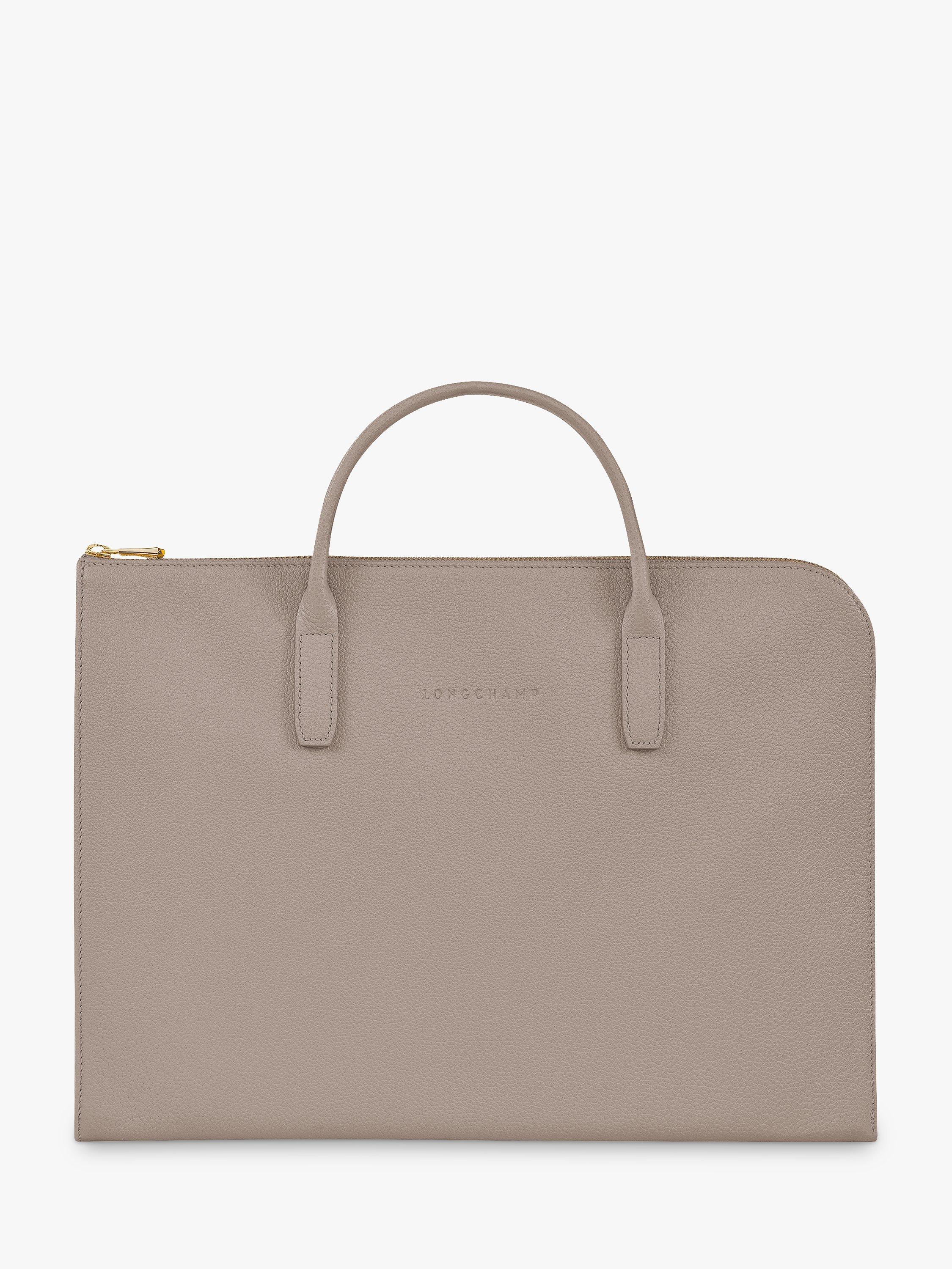 Longchamp Le Foulonné Leather Document Holder, Turtledove