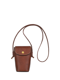 Longchamp Épure Leather Cross Body Phone Pouch, Brown