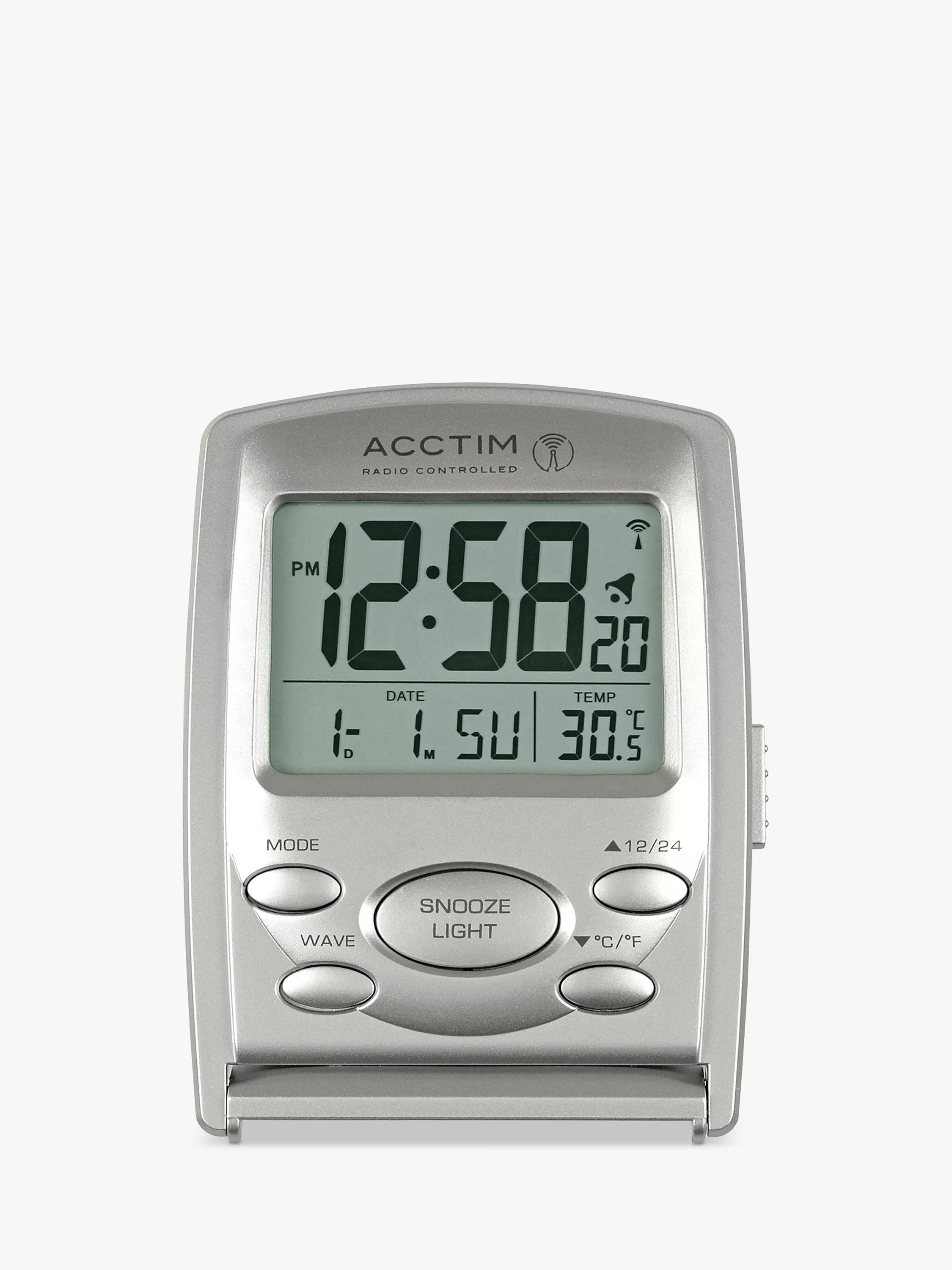 Réveil Numérique Acctim Vina 16407 – Blanc, Affichage LED Rouge, Port USB