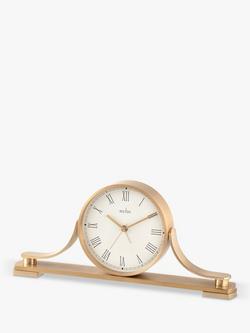 Acctim Wardley Napoleon Roman Numeral Mantel & Alarm Clock, Gold, Gold
