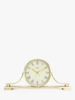 Acctim Wardley Napoleon Roman Numeral Mantel & Alarm Clock, Gold - view 2, Gold