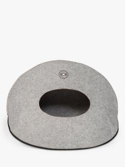 Danish Design Felt Pebble Cat Bed, Grey, Grey