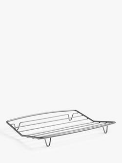 John Lewis Carbon Steel Non-Stick Roasting Rack, 26cm, Silver