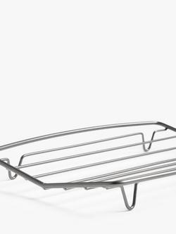 John Lewis Carbon Steel Non-Stick Roasting Rack, 26cm - view 2, Silver