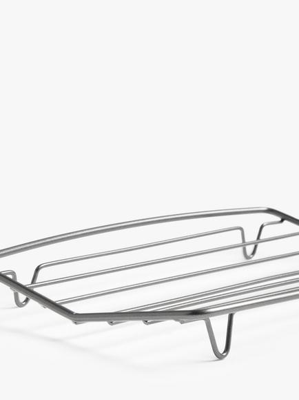 John Lewis Carbon Steel Non-Stick Roasting Rack, 26cm - view 2, Silver