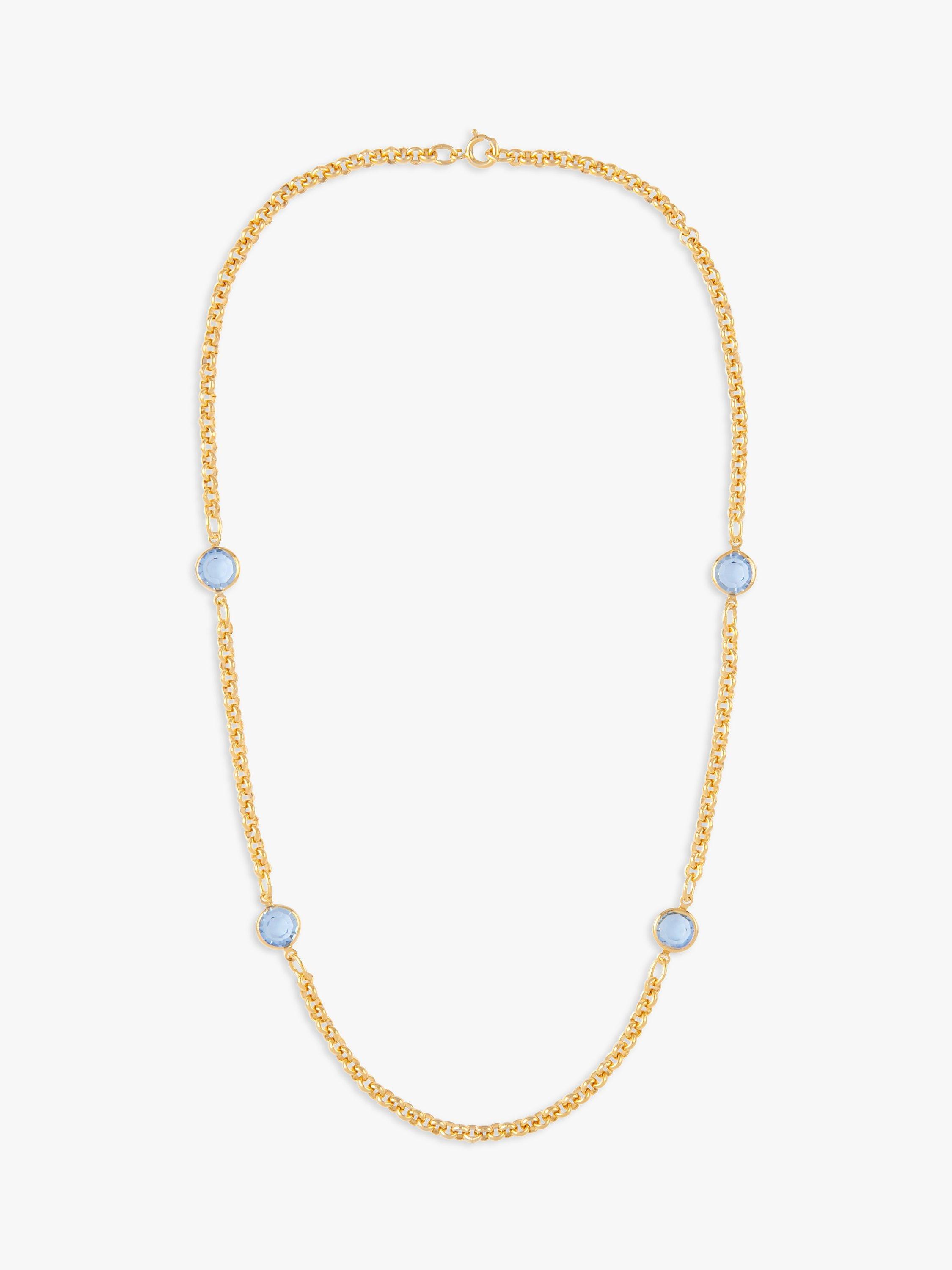 Product image 1 of 2, which shows Susan Caplan Pre-Loved Rediscovered Swarovski Crystal Chain Necklace, Dated Circa 1990s