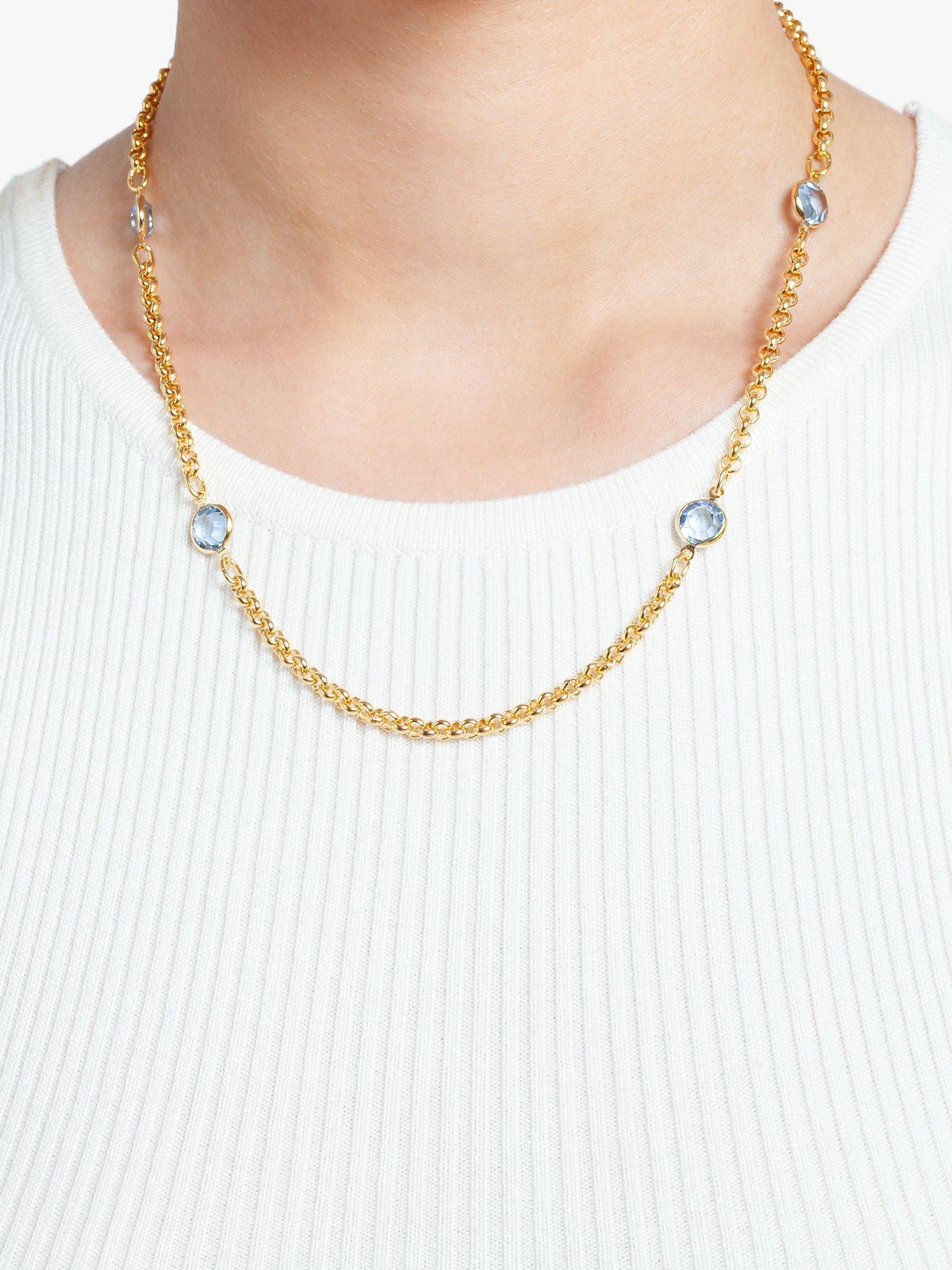 Product image 2 of 2, which shows Susan Caplan Pre-Loved Rediscovered Swarovski Crystal Chain Necklace, Dated Circa 1990s