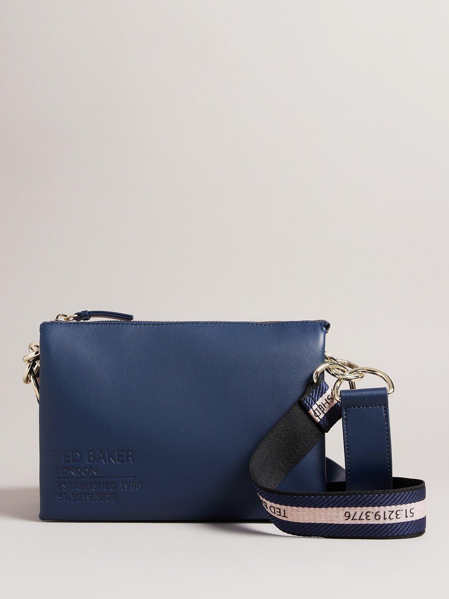 Ted Baker Darceyy Leather Cross Body Bag, Navy