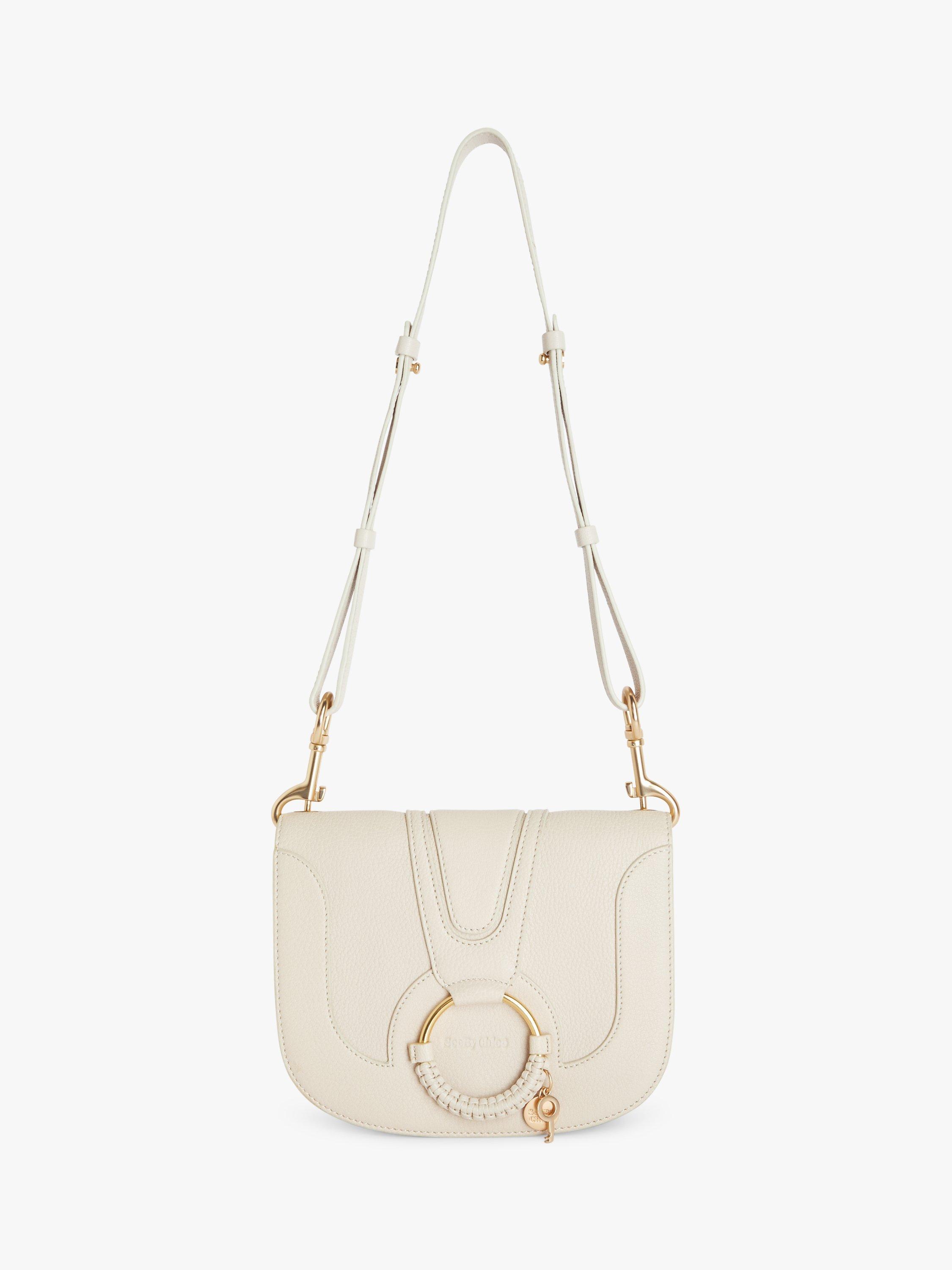 See By Chloé Medium Hana Leather Satchel Bag, Cement Beige