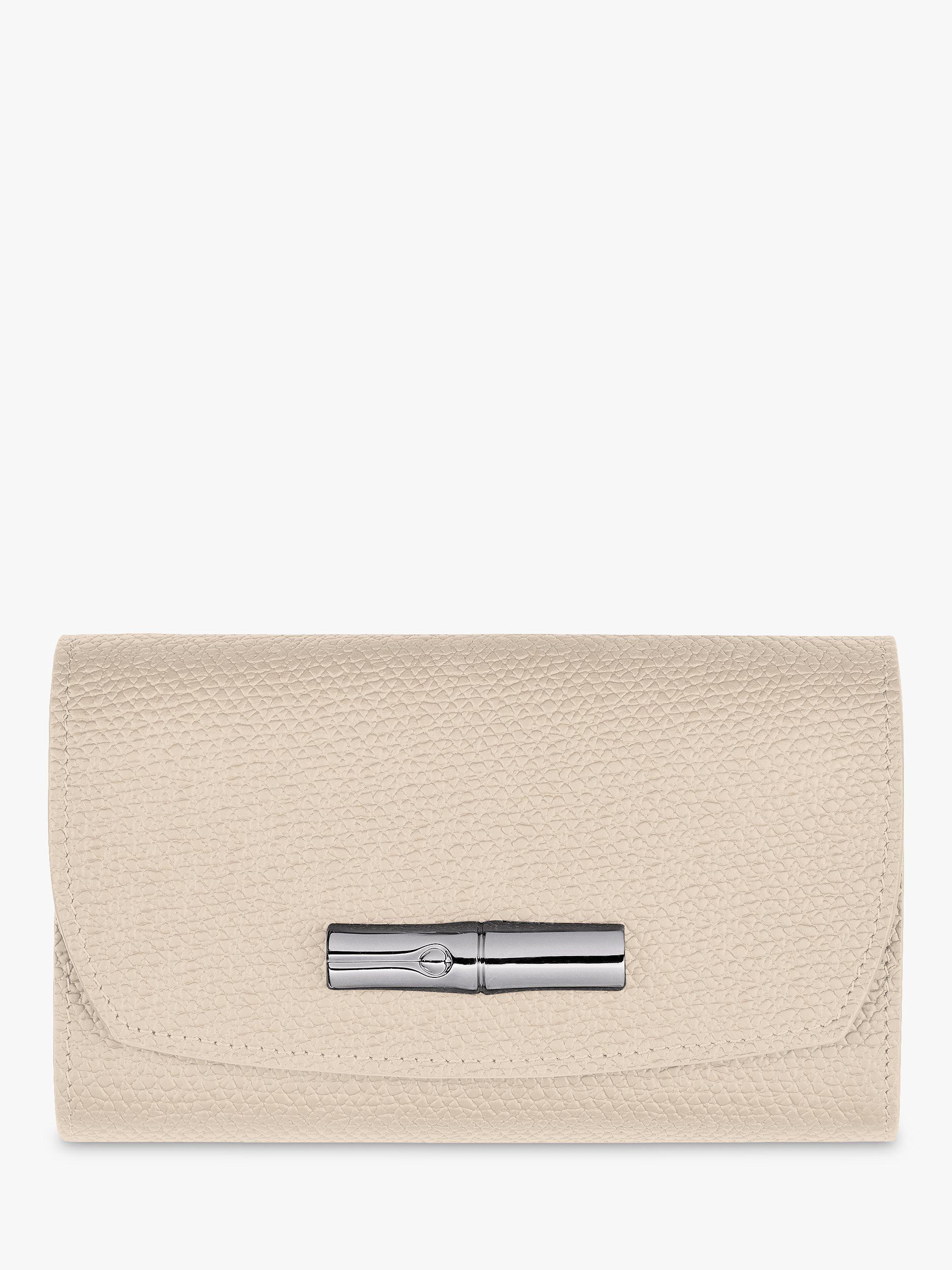 Longchamp Le Roseau Leather Compact Wallet, Paper