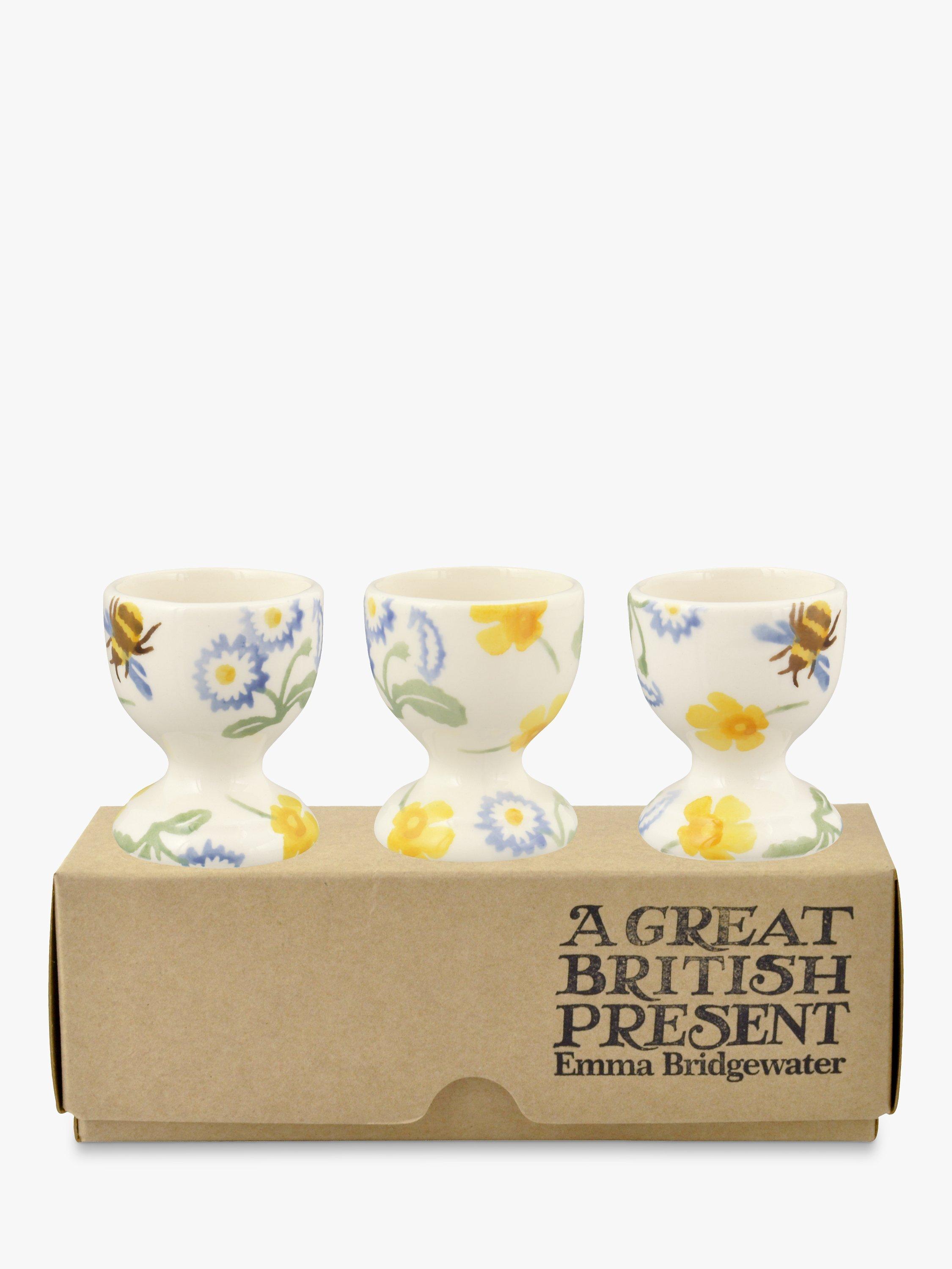Emma Bridgewater Buttercup & Daisies Egg Cups, Set of 3, Yellow/Multi