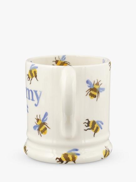 Emma Bridgewater Bumblebee 'Mummy' Half Pint Mug, 300ml, Yellow/Multi - view 2, Yellow/Multi