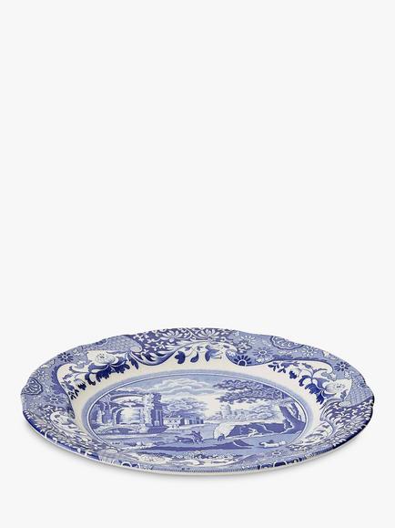 Spode Blue Italian Earthenware Dinner Plate, 27cm, Blue/White, Seconds - view 2, Blue/White
