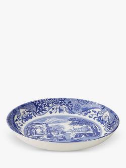 Spode Blue Italian Earthenware Pasta Bowl, 23cm, Blue/White, Seconds, Blue