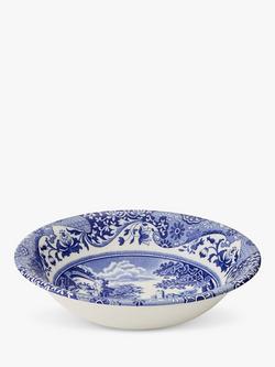 Spode Blue Italian Earthenware Cereal Bowl, 20cm, Blue/White, Seconds, Blue/White