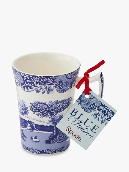 Spode Blue Italian Earthenware Mug, 280ml, Blue/White, Seconds, Blue/White
