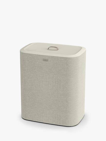 Joseph Joseph Tota Trio Easy-Empty Laundry Basket, 90L - view 2, Ecru