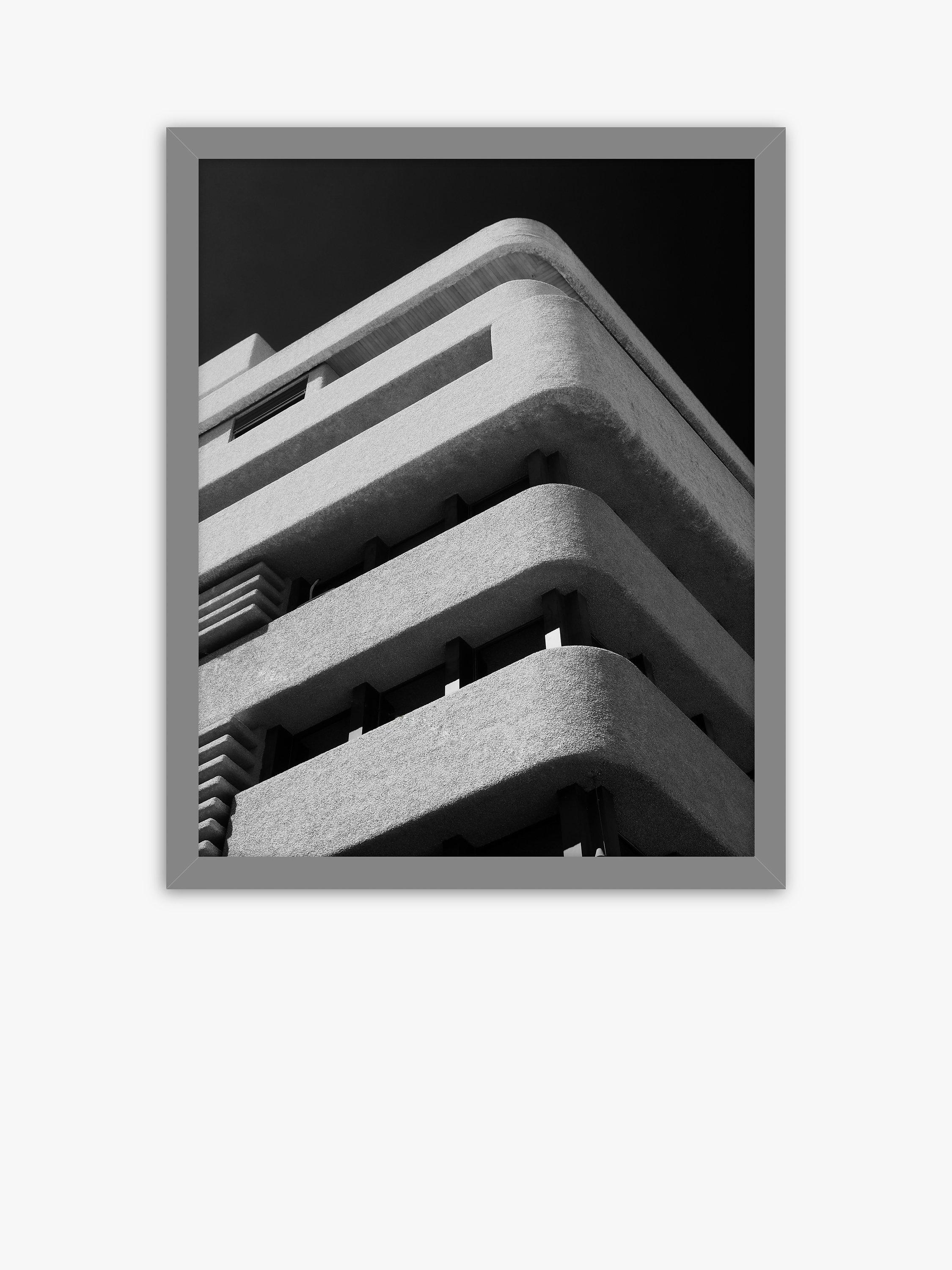 John Lewis Phil Openshaw 'Concrete Corners' Framed Photographic Print, 53.5 x 43.5cm, Black/White